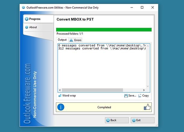 Convierta MBOX a PST para Outlook